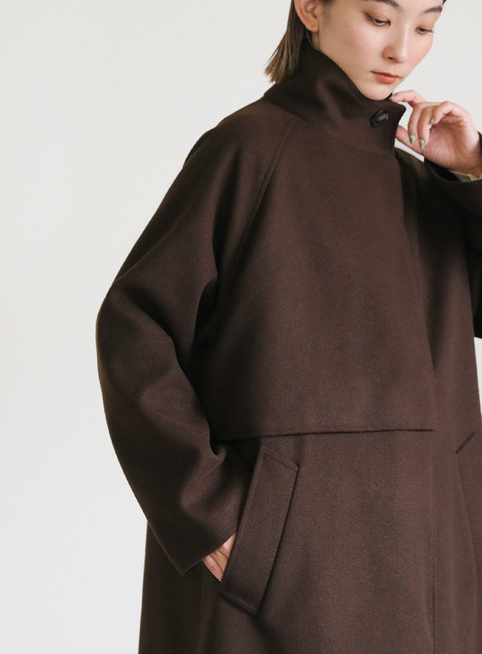 eaphi ケープ　ウールコート スタンドカラーフェイクウールケープコート【SALE】 – SELECT MOCA
