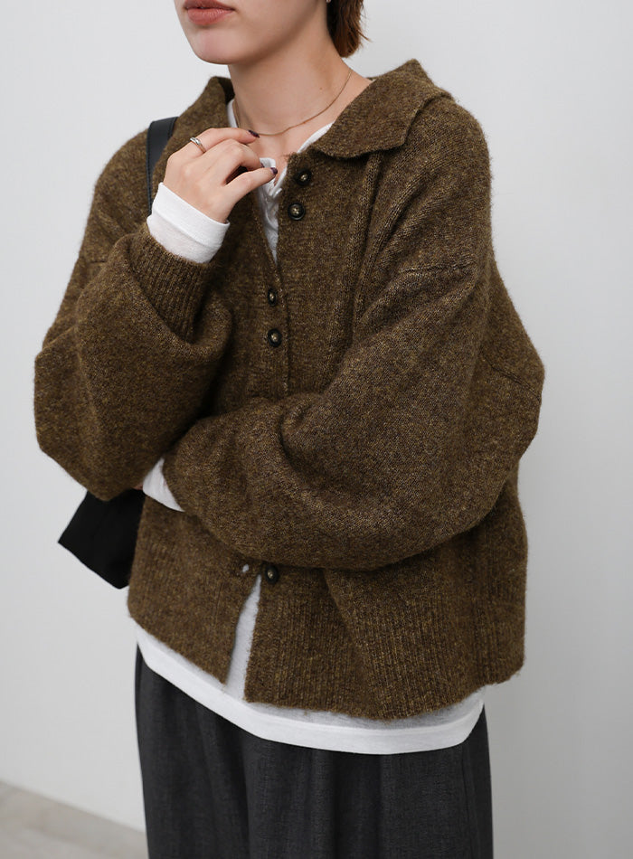 EPOCA エポカ　ボレロ　ショート丈　カーディガン　リブ　モカブラウン　40 EPOCA エポカ ボレロ ショート丈 カーディガン リブ モカブラウン 40