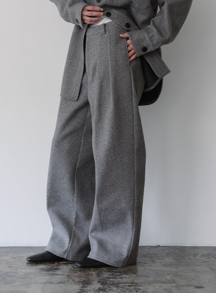 フェイクウールダブルタックパンツ – SELECT MOCA