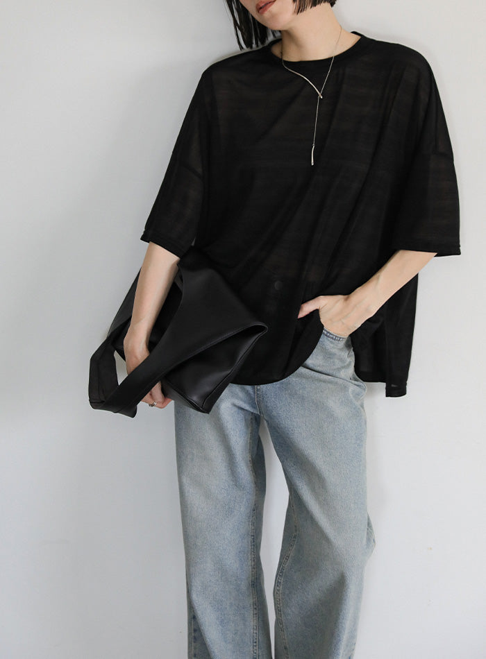 MOCAページ トリコットシアールーズハーフスリーブトップス – SELECT MOCA