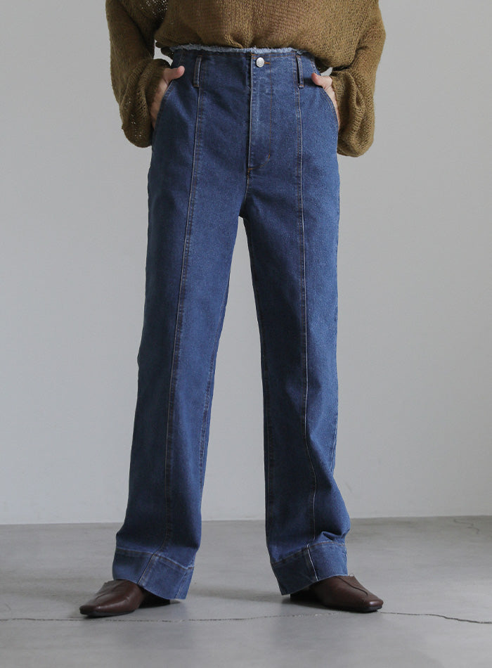 ハイウエストダメージセンターラインデニム – SELECT MOCA