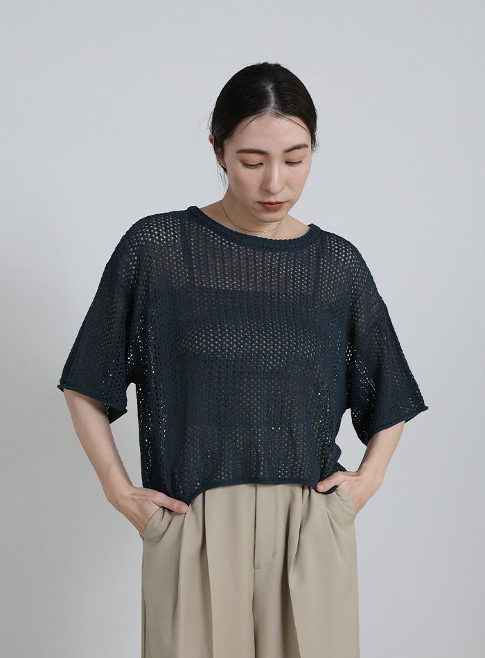 salation メッシュニットトップス Sサイズ リネンタッチメッシュニットトップス – SELECT MOCA