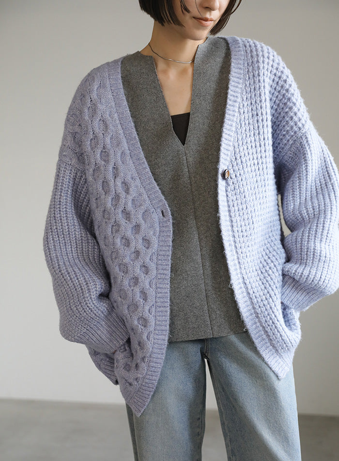 アシンメトリーオーバーニットカーディガン【SALE】 – SELECT MOCA