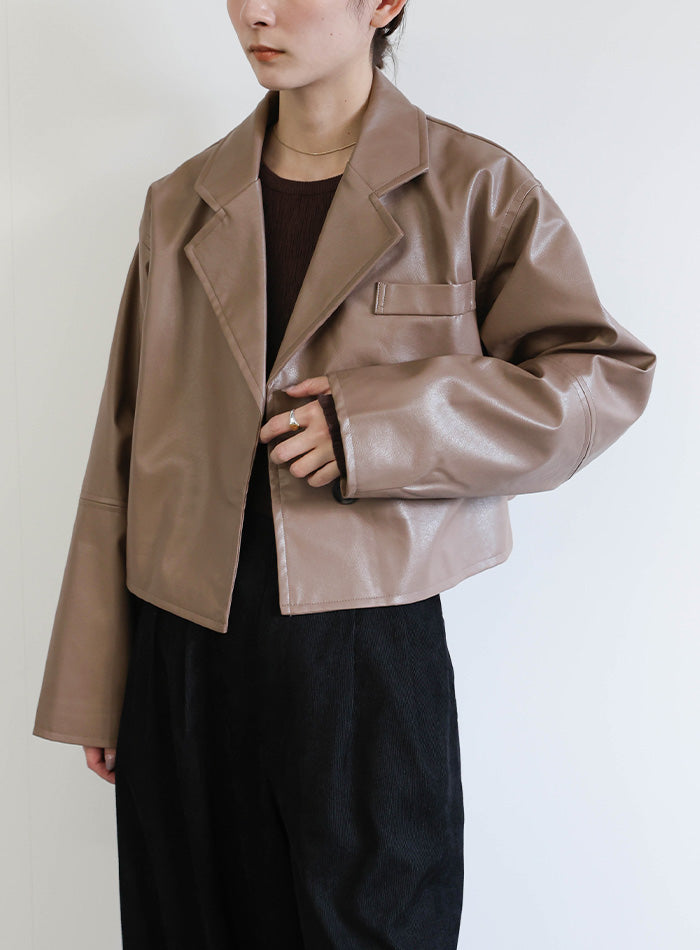 フェイクレザーショートジャケット – SELECT MOCA