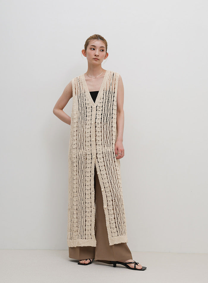 クロシェVネックベストワンピース – SELECT MOCA