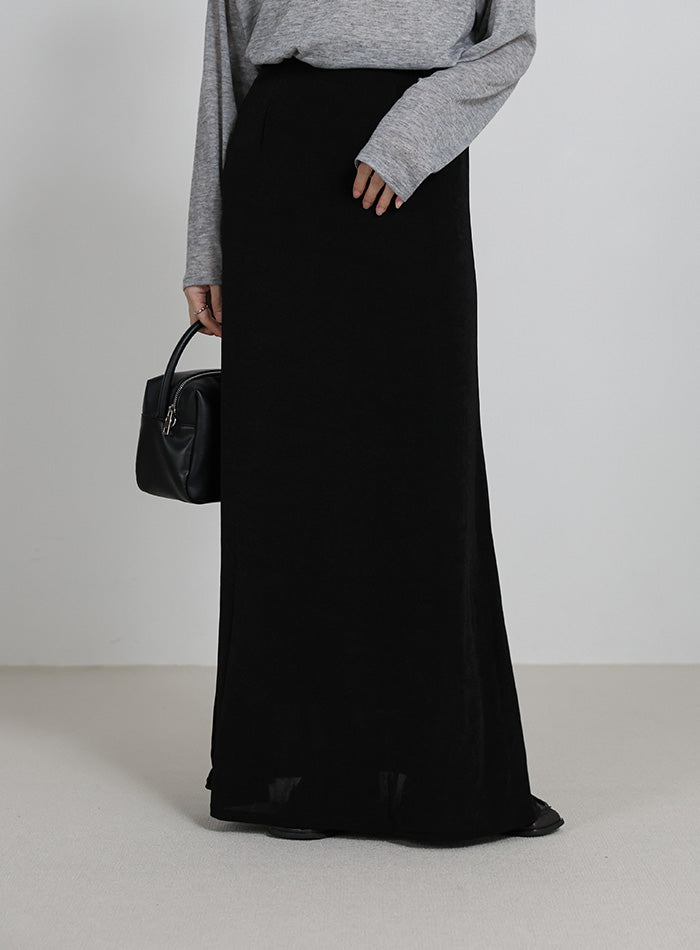 サイズ展開あり】シャイニーストレッチナローロングスカート – SELECT MOCA