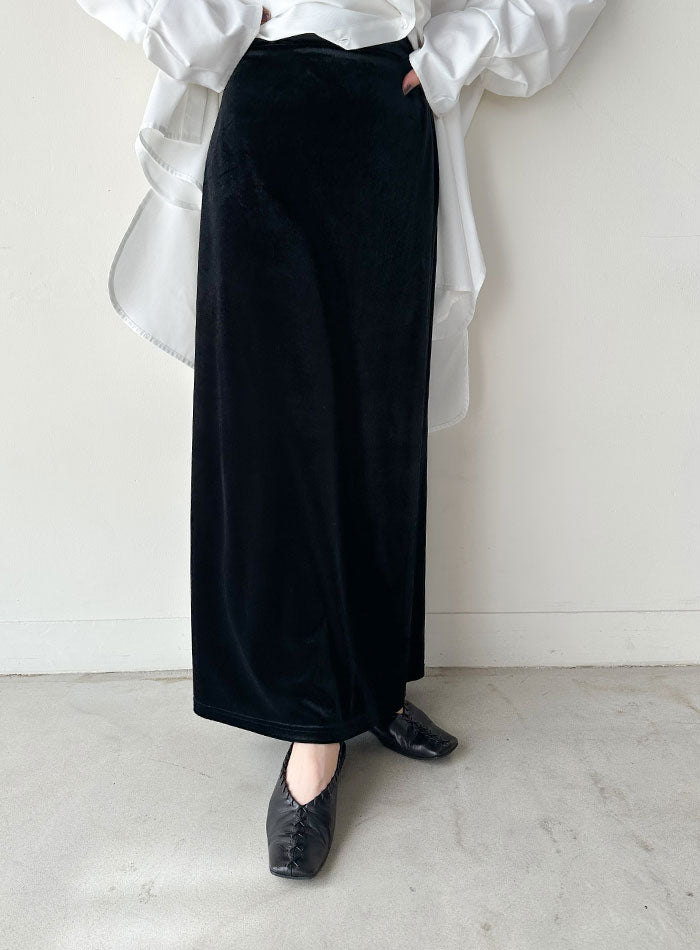 【新品】ベロアロングスカート スカート ベロアロングスカート　134229