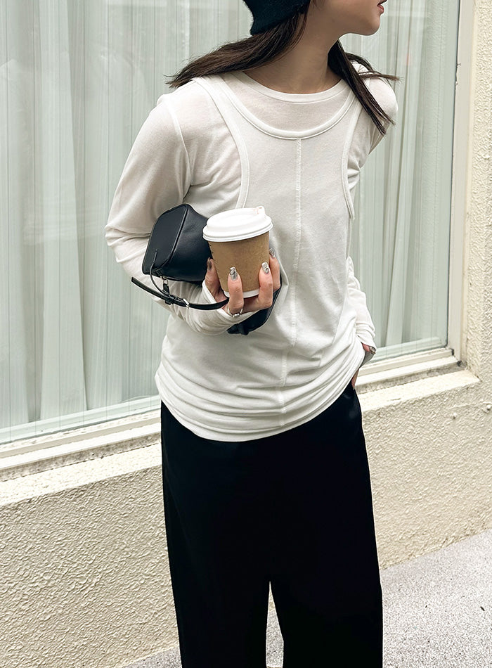 シアーレイヤードカットソー【by SON】 – SELECT MOCA