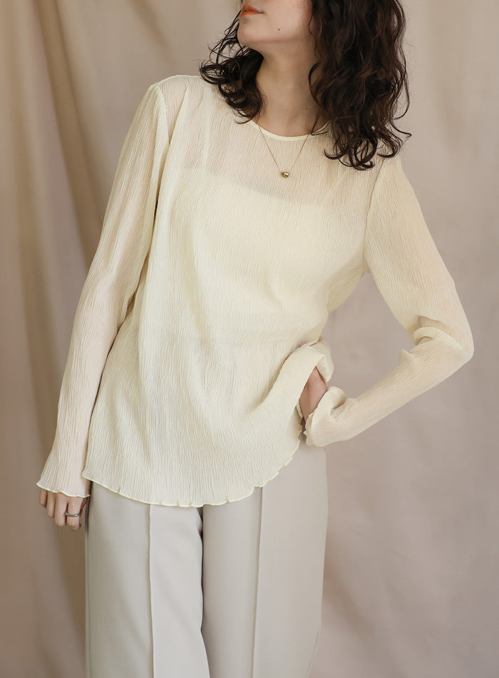 ランダムプリーツシアートップス – SELECT MOCA