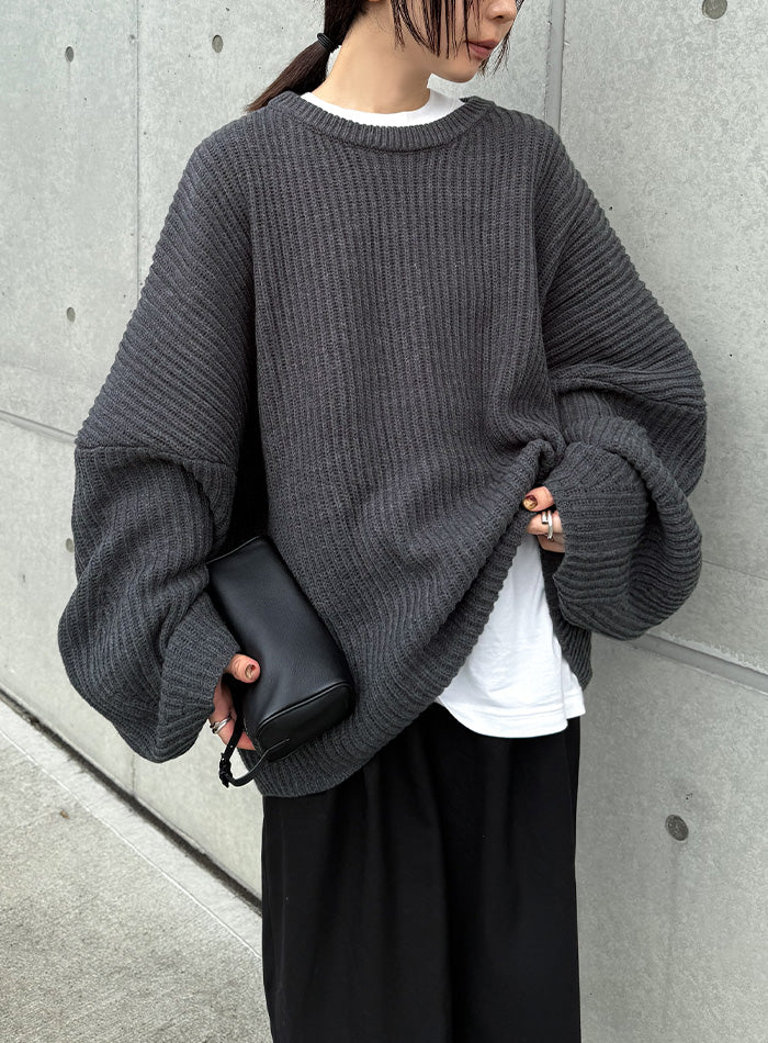 mocaページ サイズ展開あり】ルーズボリュームオーバーニット【by SON