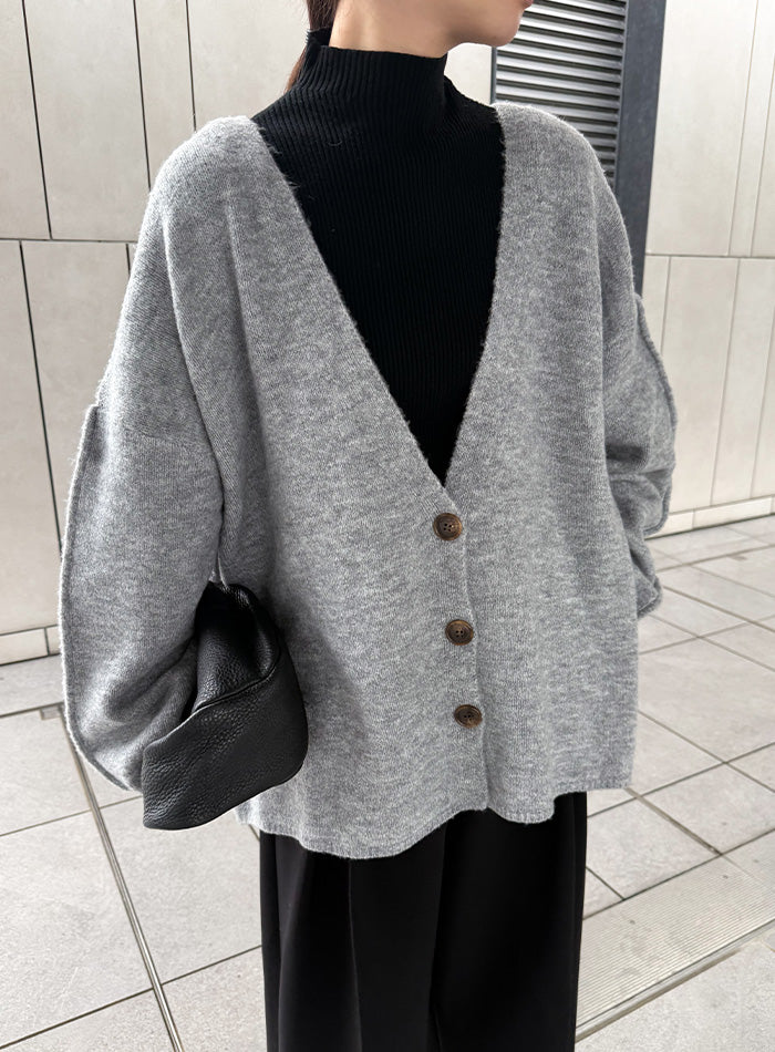 EPOCA エポカ　ボレロ　ショート丈　カーディガン　リブ　モカブラウン　40 EPOCA エポカ ボレロ ショート丈 カーディガン リブ モカブラウン 40