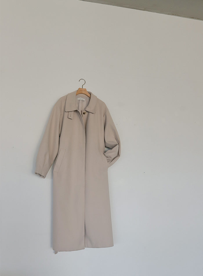 ボリュームスリーブステンカラーロングコート – SELECT MOCA