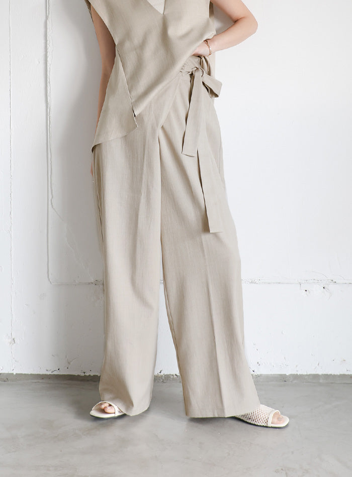 Et】Wrap Belt Wide Pants – SELECT MOCA