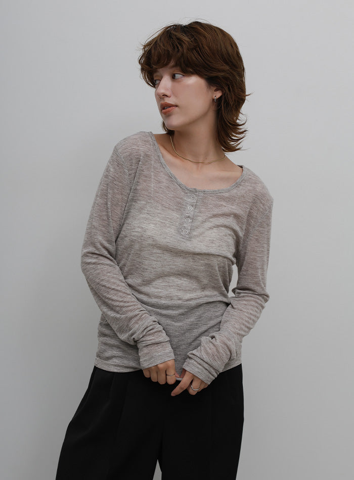 mukta days ヘンリーネックt taupe メンズ mukta days ヘンリーネックt