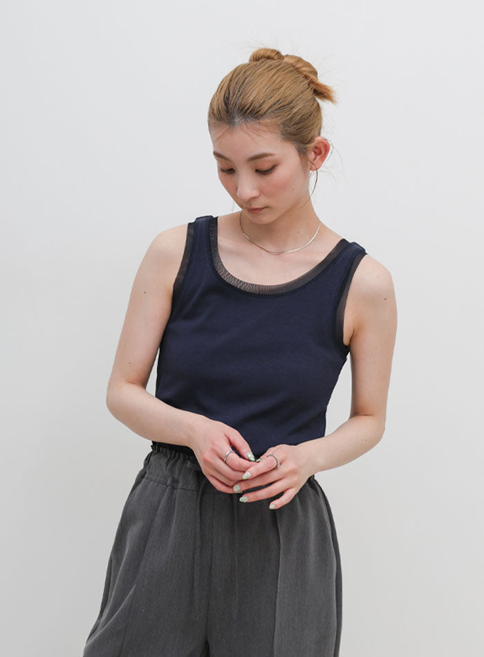 リブチュールドッキングタンクトップ – SELECT MOCA
