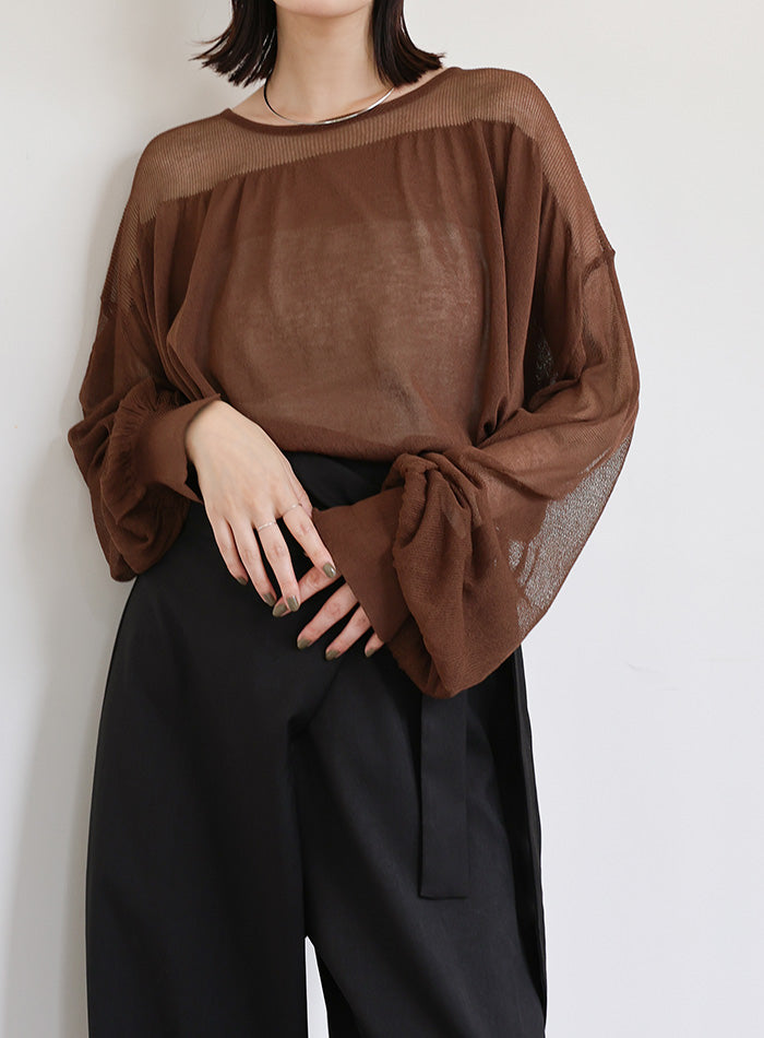 ニット セーター 「Et」シアーバルーンサイドスリットトップス レディース Et】シアーバルーンサイドスリットトップス – SELECT MOCA