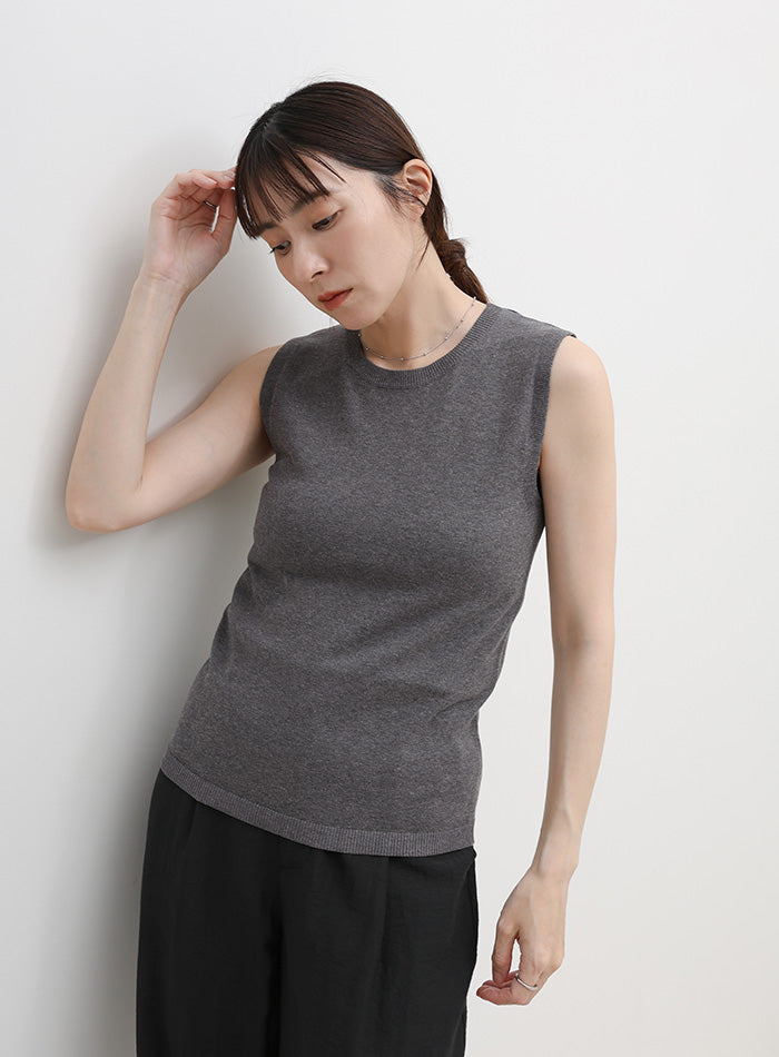 シンプルノースリーブサマーニット – SELECT MOCA