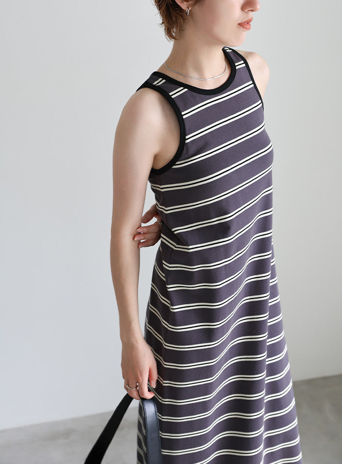 ANAYI 美品✨ノースリーブ ボーダー ワンピース S カップ付きボーダーノースリーブワンピース – SELECT MOCA