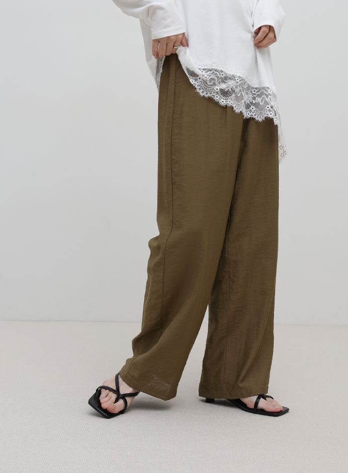 リネンタッチシアータックパンツ – SELECT MOCA
