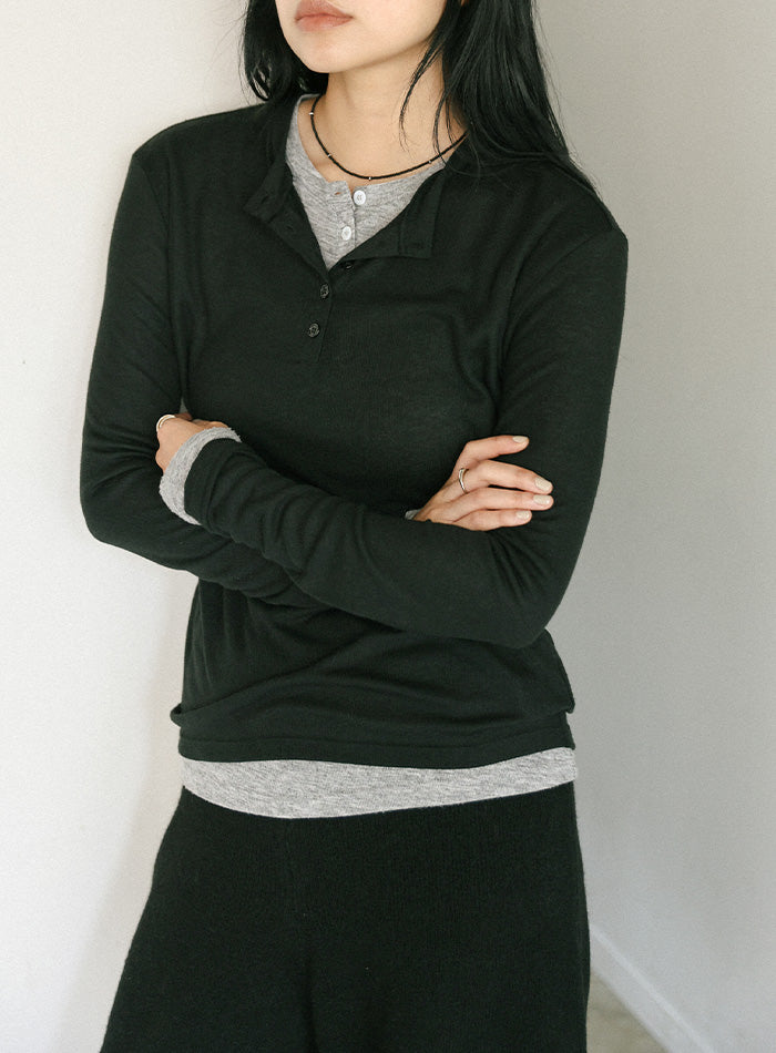 ヘンリーネックシアーロンT – SELECT MOCA