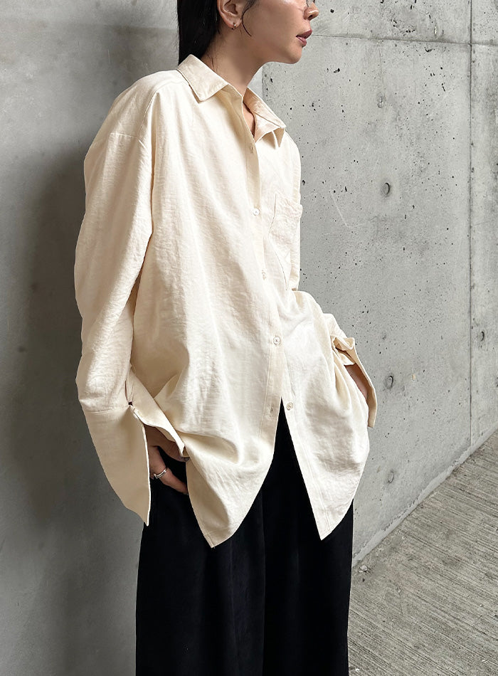 カフスデザインオーバーサイズシャツ【by SON】 – SELECT MOCA