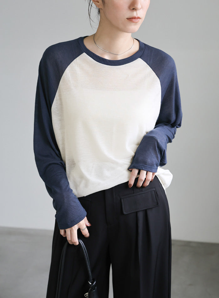 ロングTシャツ M~XL ラグラン ストリート ロンt ロングtシャツ ラグランTシャツ メンズ ラグランロンt
