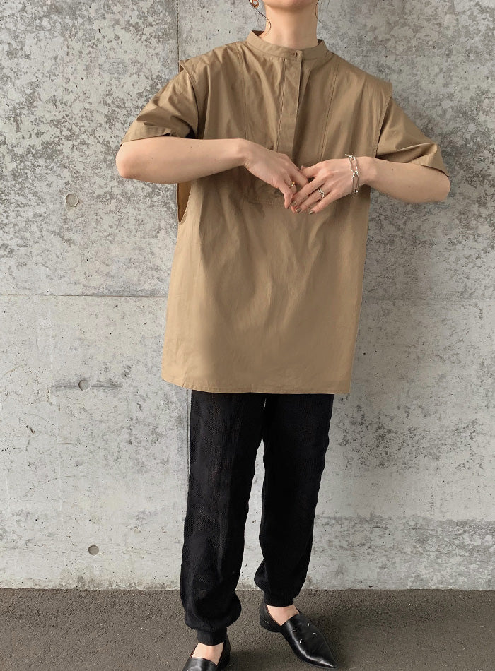 レイヤードスタンドカラーシャツ【by SON】【SALE】