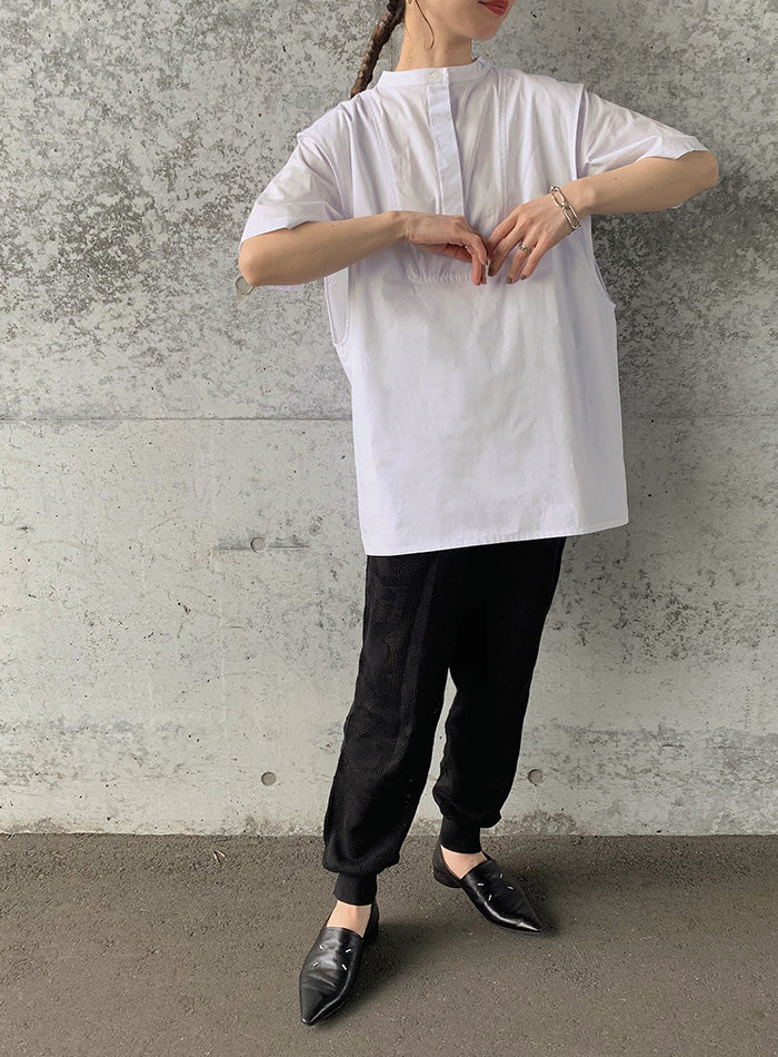 レイヤードスタンドカラーシャツ【by SON】【SALE】