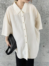 ルーズシルエットワイドスリーブシャツ【SALE】