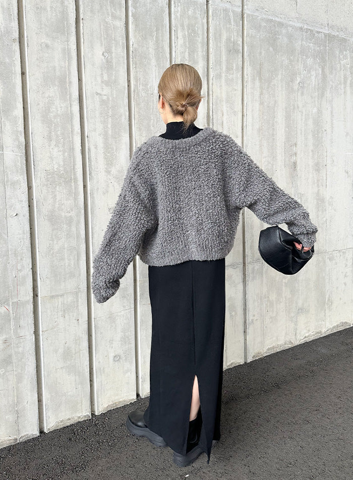 ループヤーンニットショートカーディガン【by SON】 – SELECT MOCA