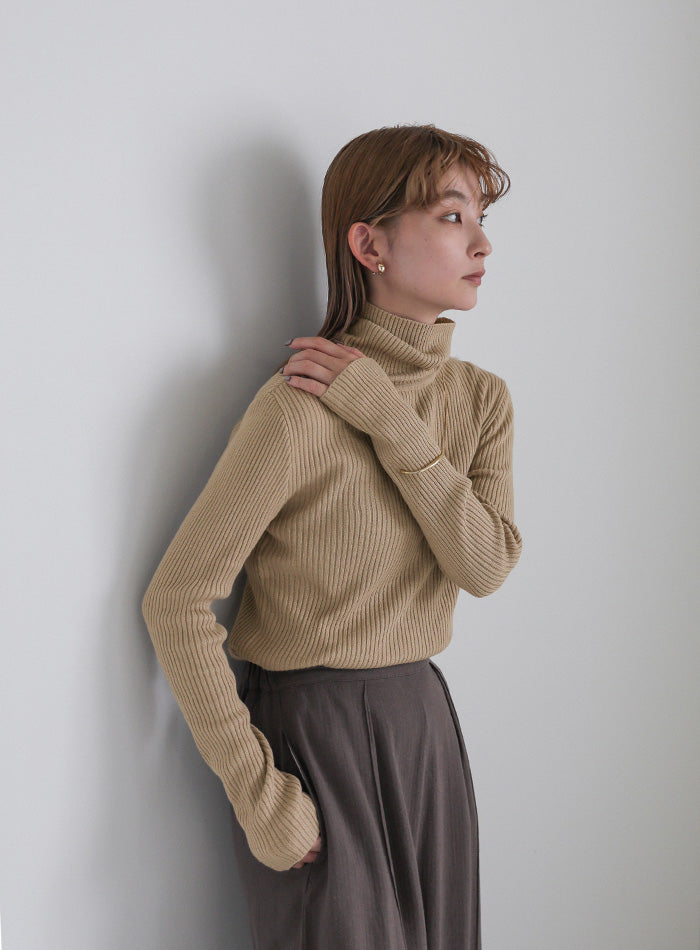 シンプルリブタートルネックニット – SELECT MOCA