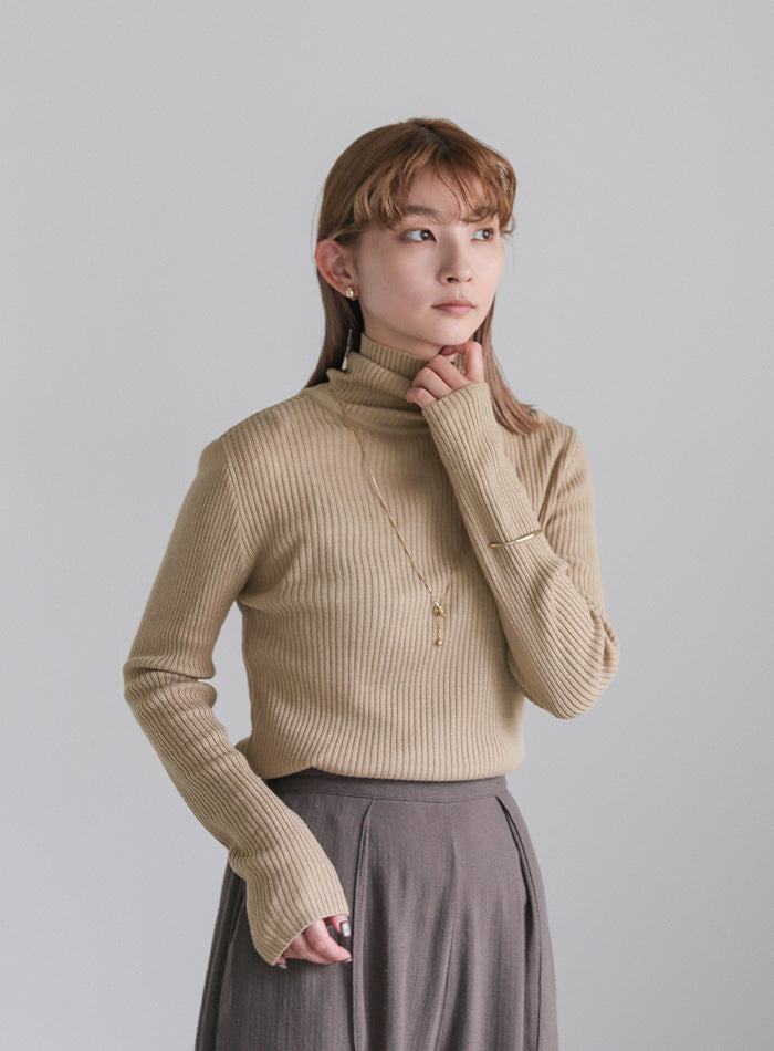 シンプルリブタートルネックニット – SELECT MOCA