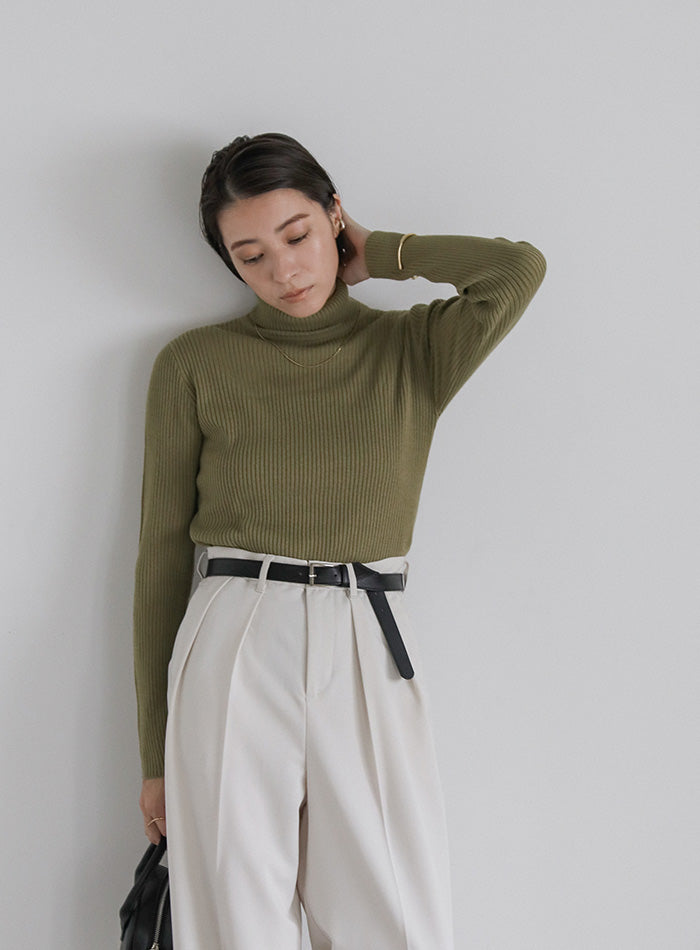 モガ MOGA カフス付 タートル リブニットセーター2【ブランド古着ベクトル】【中古】191105★ セール13色展開シンプルリブタートルニット（ニット⁄セーター