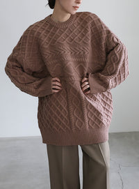 ランダムケーブルオーバーニット