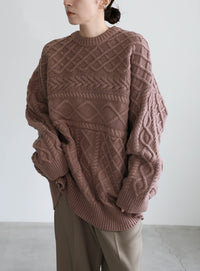 ランダムケーブルオーバーニット