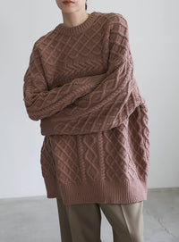 ランダムケーブルオーバーニット