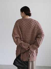 ランダムケーブルオーバーニット