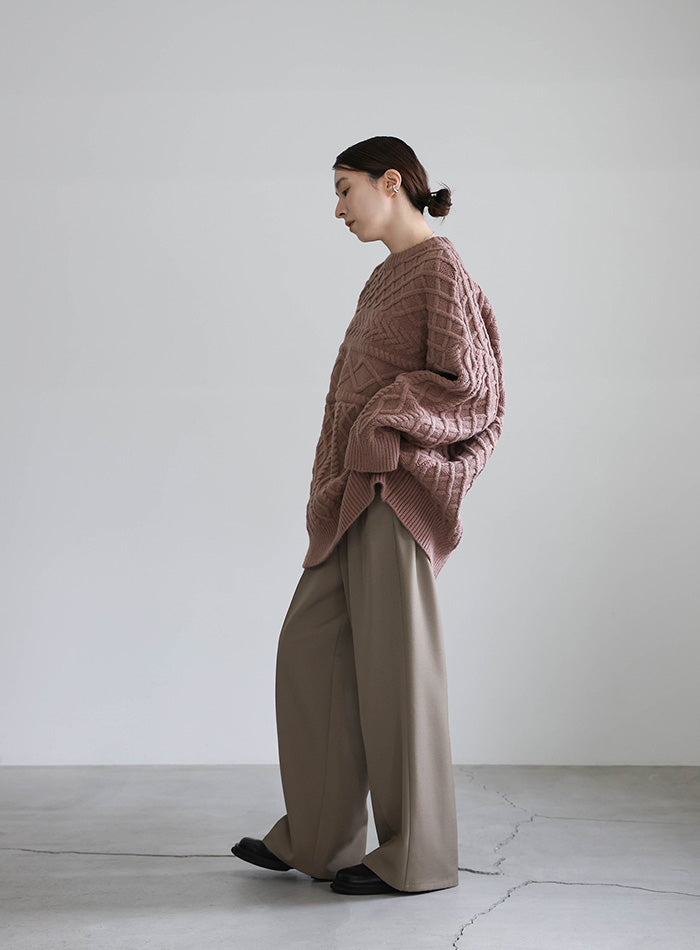 ランダムケーブルオーバーニット