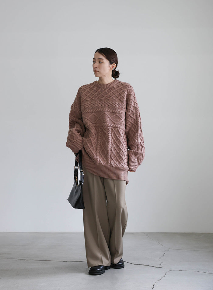 ランダムケーブルオーバーニット