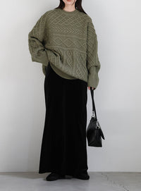 ランダムケーブルオーバーニット