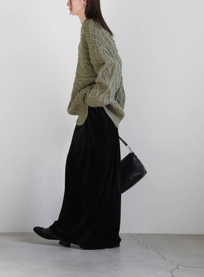 ランダムケーブルオーバーニット