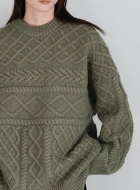 ランダムケーブルオーバーニット