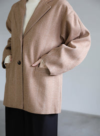 ヘリンボーンカーブスリーブジャケット