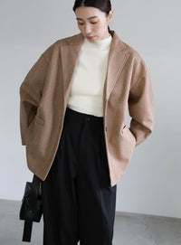 ヘリンボーンカーブスリーブジャケット