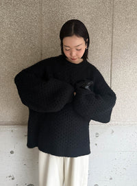 【サイズ展開あり】オーバーサイズハニカムニット【by SON】