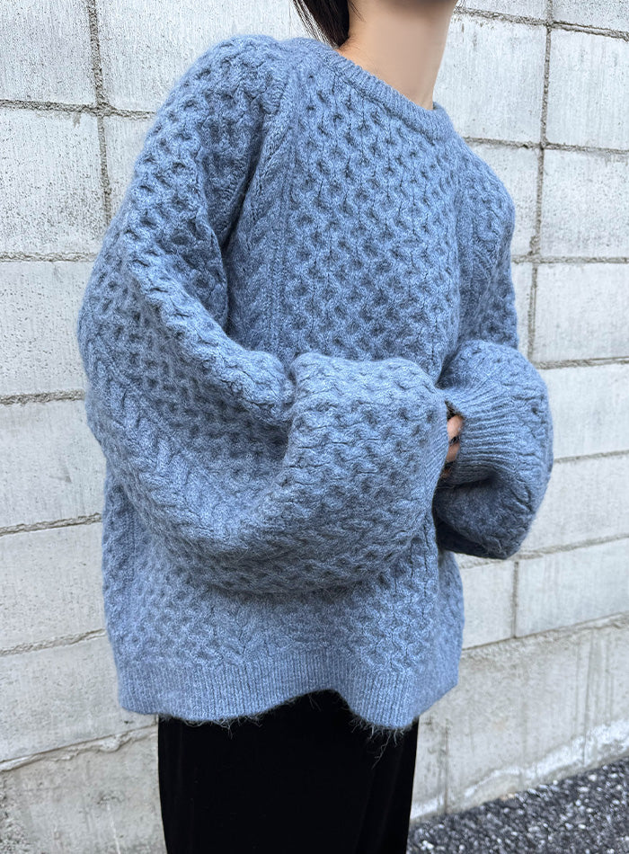 【サイズ展開あり】オーバーサイズハニカムニット【by SON】