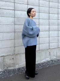 【サイズ展開あり】オーバーサイズハニカムニット【by SON】