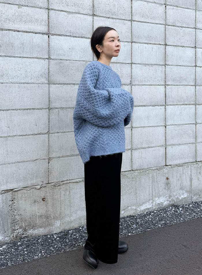 【サイズ展開あり】オーバーサイズハニカムニット【by SON】