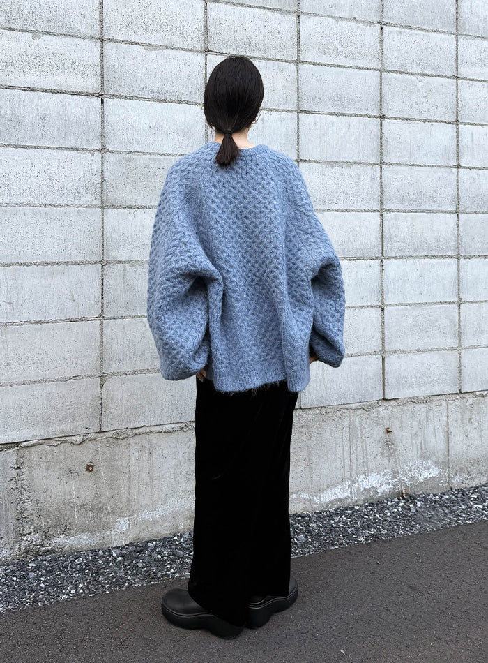【サイズ展開あり】オーバーサイズハニカムニット【by SON】