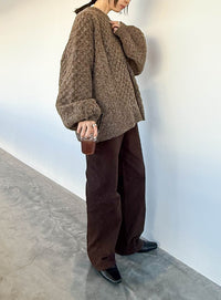 【サイズ展開あり】オーバーサイズハニカムニット【by SON】